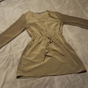 Olive green draw string dress